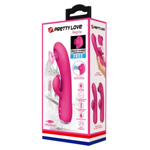 Regina Vibrador + Succionador + Estimulador de Clitoris