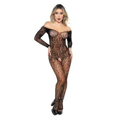 Body de Malla Ivonny Lerot Manga Larga