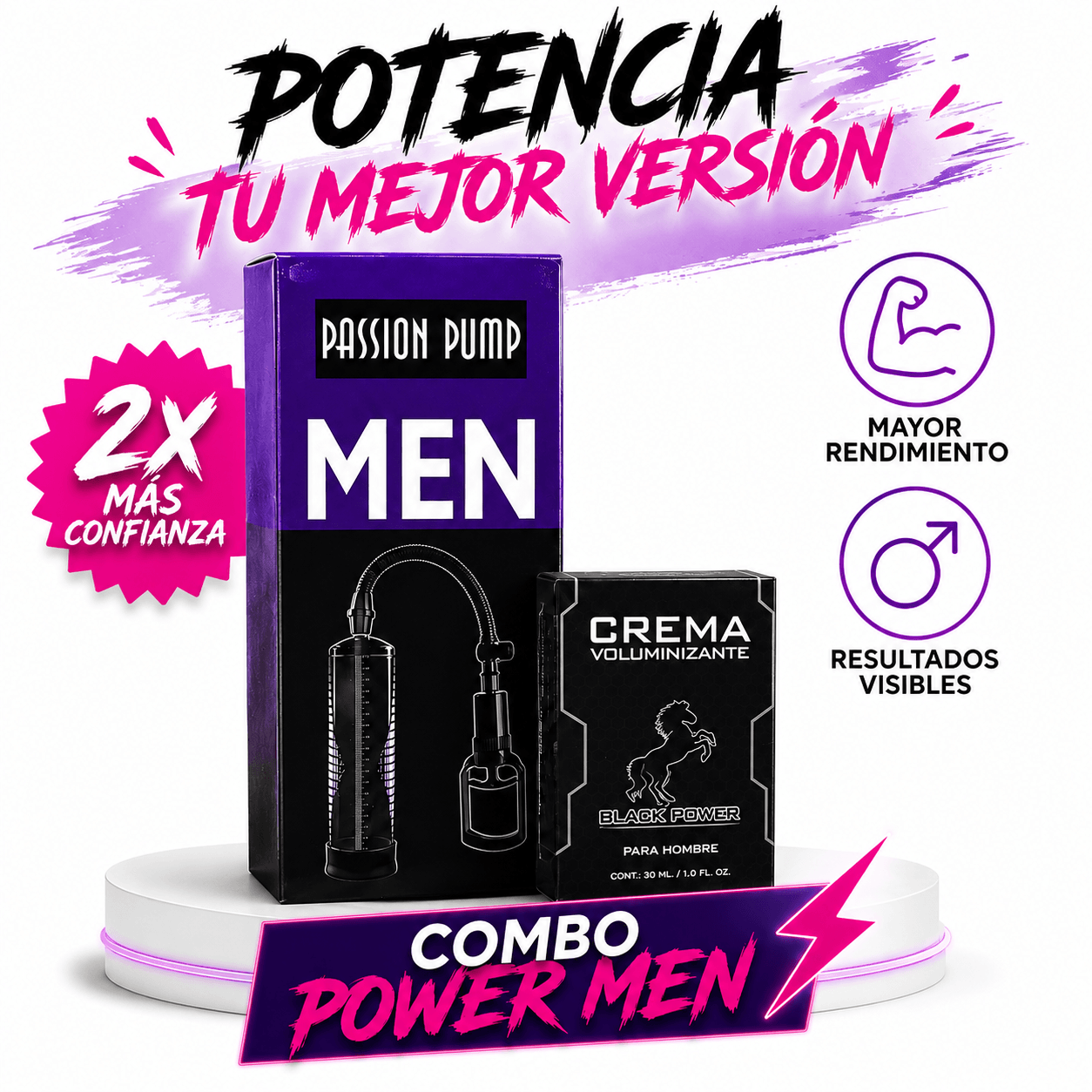 combo-passion-pump-men-black-power Combo Passion Pump Men con crema Black Power de 30 ml