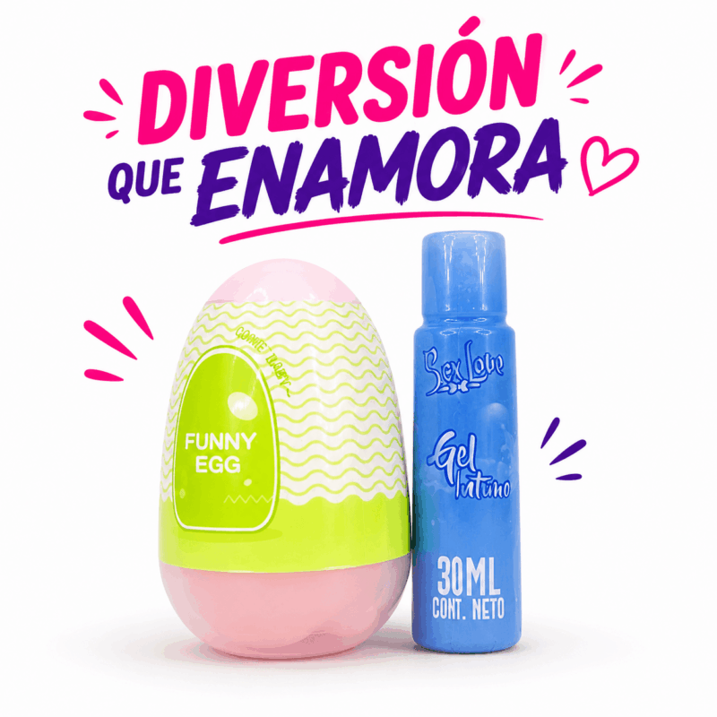 Combo Funny Egg con gel íntimo Sex Love de 30 ml